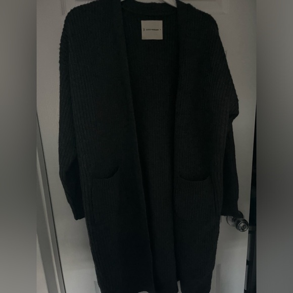 Dark gray duster cardigan - Picture 2 of 7